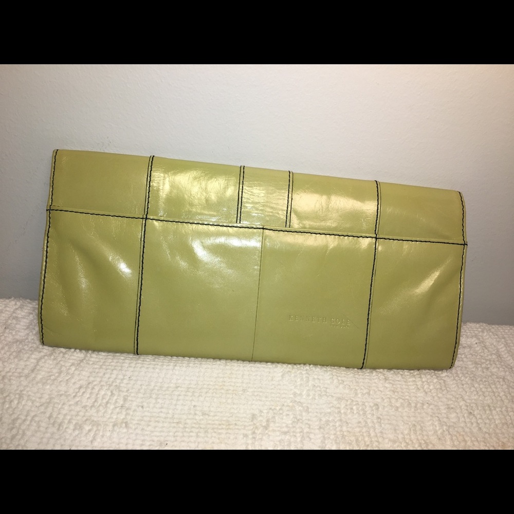 Vintage 80s Kenneth Cole New York Leather Clutch - Picture 2 of 8